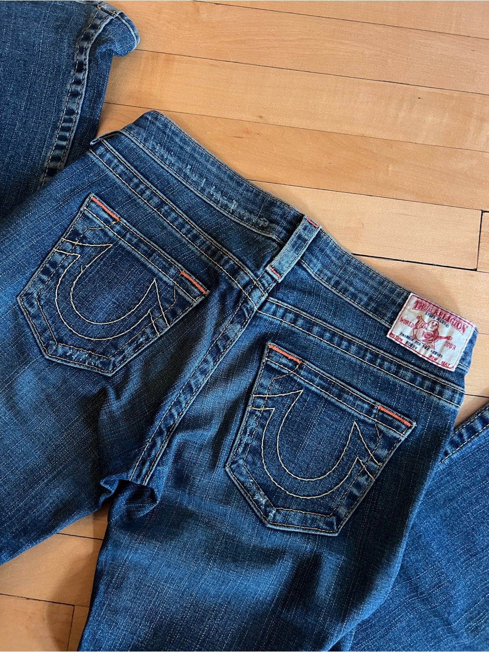 True Religion Women's Dark Blue Straight Leg Jeans